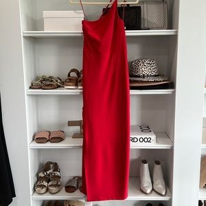 Long red dress